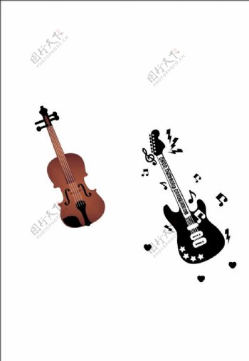 小提琴吉他图片