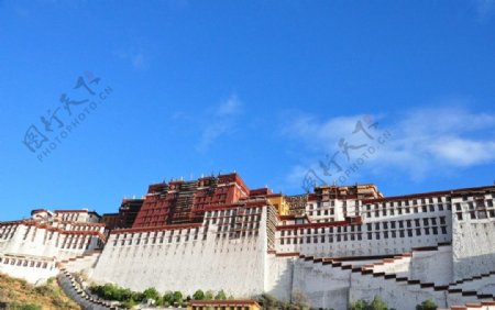 西藏蓝天建筑图片