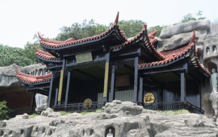 太湖岛佛寺图片