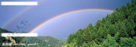 高山彩虹图片