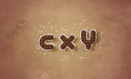曲奇饼干字母图片