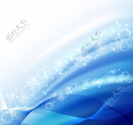 蓝色动感线条丝绸泡泡图片