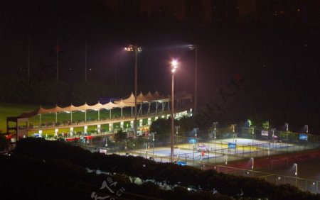 运动场馆夜景图片