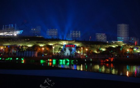 河清岛夜景图片
