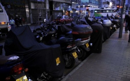 香港街头摩托文化图片