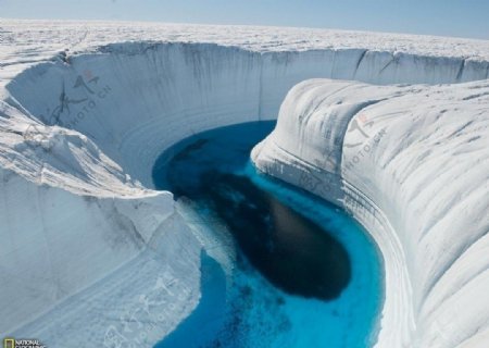冰峡谷格陵兰岛自然风光图片