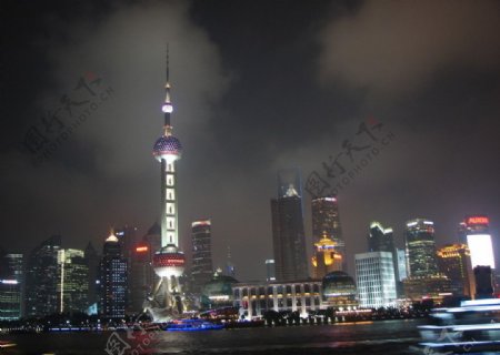 上海黄浦夜景图片
