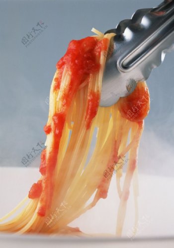 番茄酱面条图片