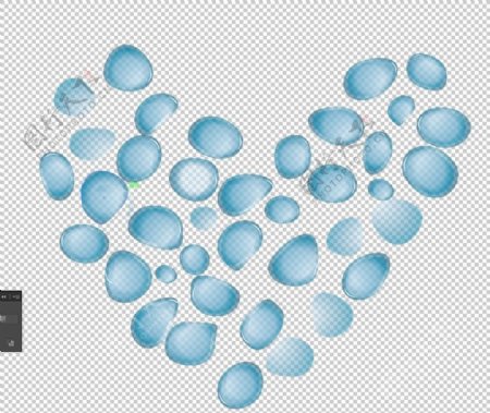 水滴矢量图心形AI图片