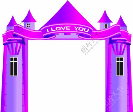 紫色城堡图片