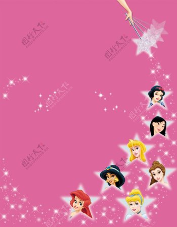 迪士尼公主模板图片