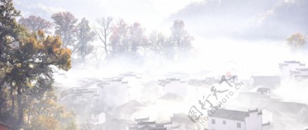 石城晨雾图片