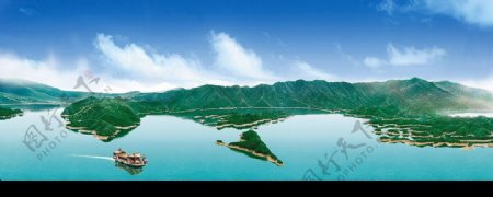 黄山太平湖黄金岛图片