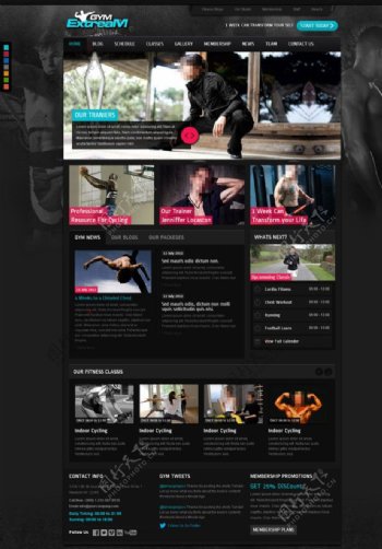 健身企业网站模板图片