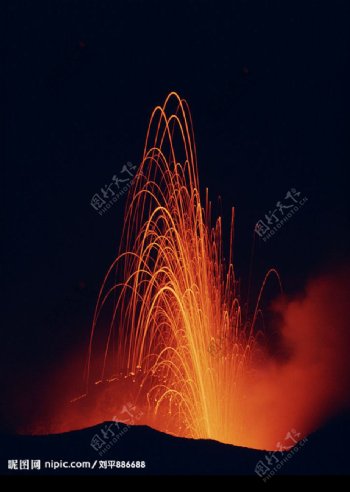 生态环境闪电熔岩图片