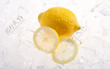 冰柠檬图片