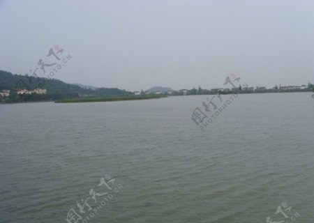 南北湖湖心亭图片