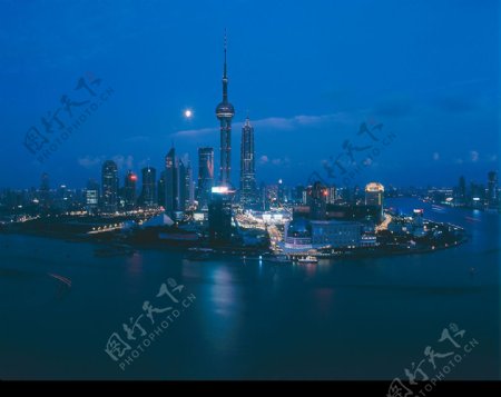 上海东方明珠夜景图片