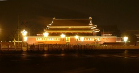 北京天安门夜景图片