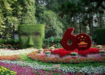 国庆花坛图片