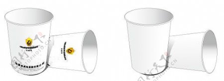 黄威鸟logo加杯子效果图图片