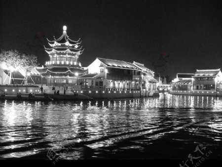 苏州环城河边夜景图片