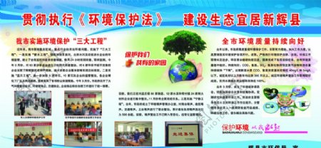 建设生态宜居新辉县展板图片