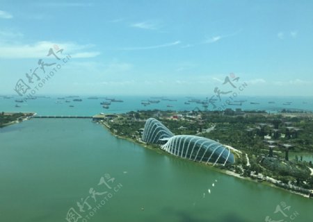 新加坡海滨湾公园俯瞰图片