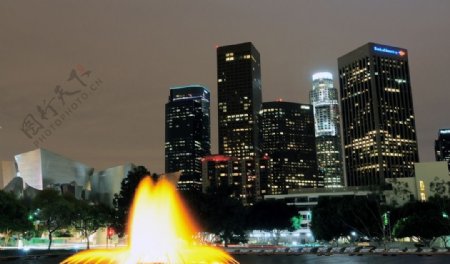 洛杉矶市中心街景图片