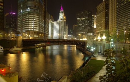 芝加哥市区风景图片