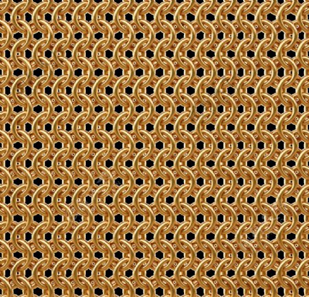 超金色锁链纹理分层图图片