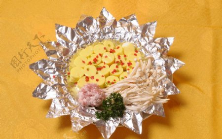 铁板金针日本豆腐图片
