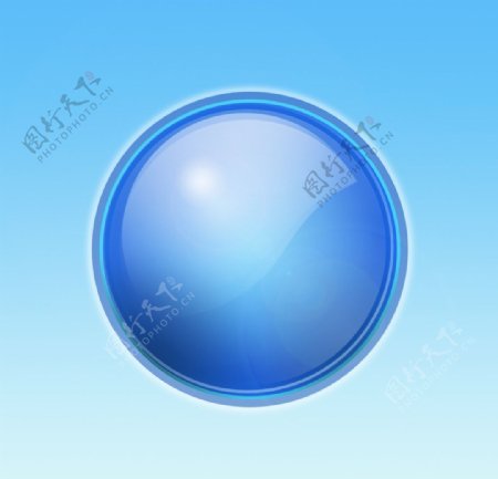蓝色透亮圆球图片