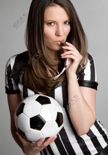 性感漂亮的女足球裁判图片
