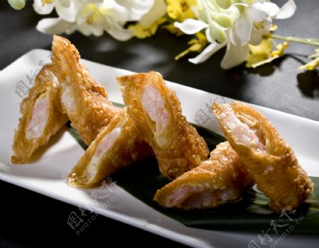 鲜虾腐皮卷图片