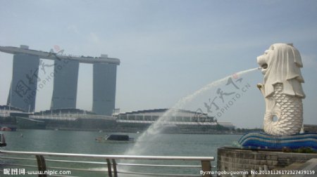 新加坡鱼尾狮公园图片