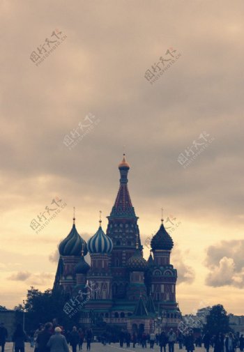 俄罗斯红场东正教教堂图片
