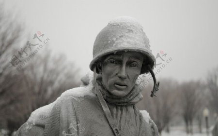 朝鲜战争纪念雕像图片