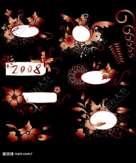 2008装饰花纹矢量素材图片