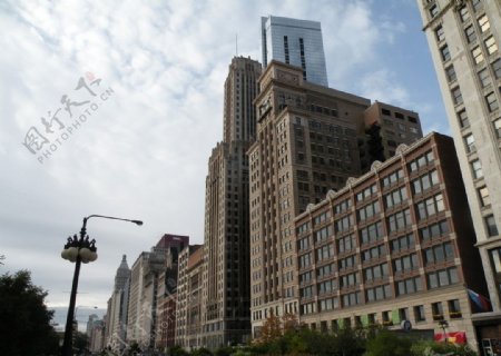芝加哥哥伦布大街街景图片