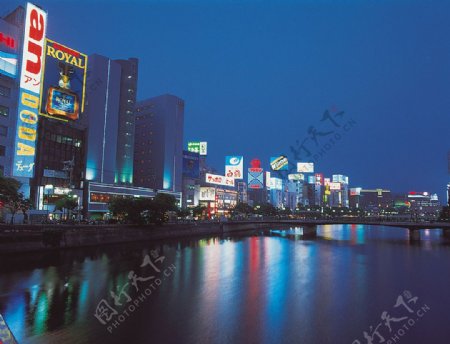 福冈运河城夜景图片