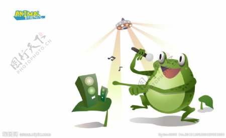 青蛙唱歌图片