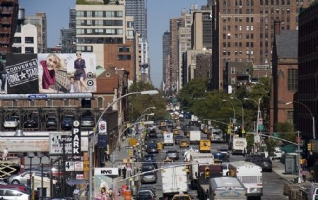 纽约曼哈顿的街景图片