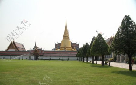 泰国大皇宫远观图片