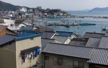 日本渔港图片