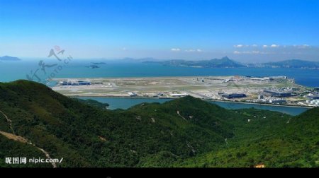 香港机场全景俯瞰图片