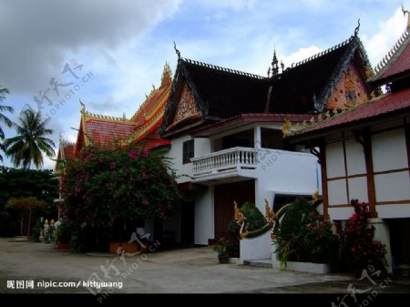 老挝万象寺庙图片