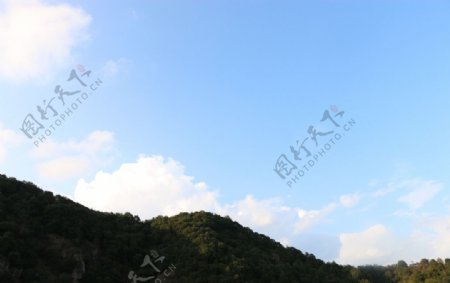 天空山峰摄影图图片