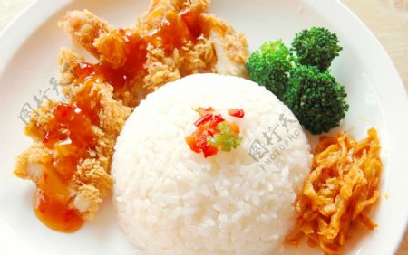 韩式辣鸡饭图片