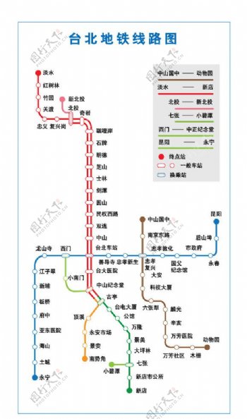 台北地铁线路图图片